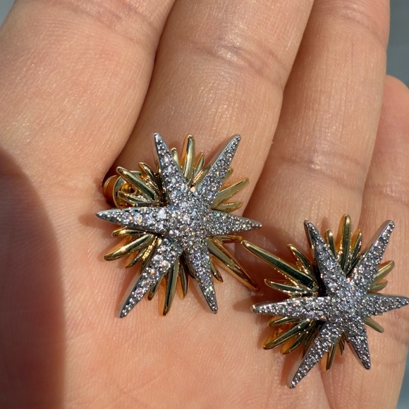 Free people Star silver gold mix Trend earrings - Picture 7 of 8